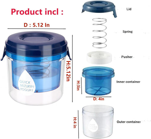 Generic batches(450g) 5.12*5.12*5.12inch, Greek Yogurt Strainer with Lid.Yogurt Filter with Ultra Fine Mesh,to Makes