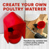 6 Pack RentACoop DIY Waterer Kit - Auto-Fill Big Cups with Inserts - Great for Chickens, Ducks, Geese, and Turkeys