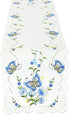 Simhomsen Spring Butterfly and Floral Table Runners, Dresser Scarf - Blue, 14 × 90 Inch