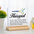 Zauly Best Hair Stylist Gift - Hairapist Definition Acrylic Desk Sign Decor for Women Men