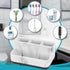 Counter 4 zccz White Marble Design Makeup Organizer - Bathroom Storage for Toothbrushes and Cosmetics - Anti-Slip