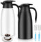 2 Pcs 51 oz Thermal Coffee Carafe, Stainless Steel Vacuum Pot Flask with Brushes, Insulated Coffee Dispenser