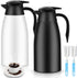 2 Pcs 51 oz Thermal Coffee Carafe, Stainless Steel Vacuum Pot Flask with Brushes, Insulated Coffee Dispenser