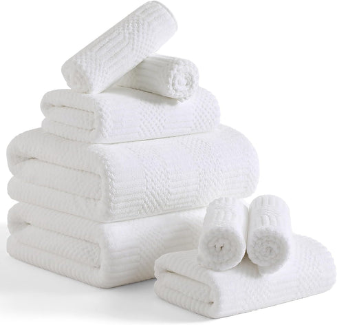 Ferdilan 8 Piece Extra Large Bath Towels Set,2 Oversized 35"x70" Bath Towel
