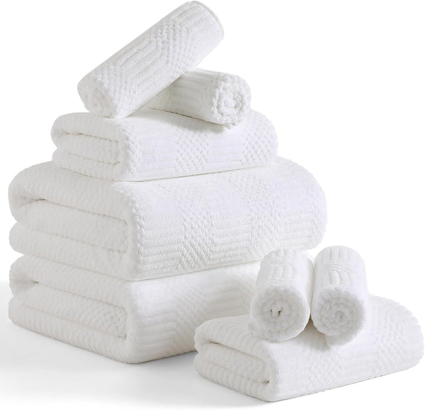 Ferdilan 8 Piece Extra Large Bath Towels Set,2 Oversized 35"x70" Bath Towel