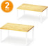 2 Pack, Counter SpaceAid Cabinet Shelf Organizers Kitchen Rack Shelves Riser, Stackable Expandable Spice Rack, Pantry