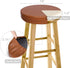 14 Inch Shinnwa Bar Stool Cushion Round Leather Bar Stool Covers Waterproof Foam Padded Seat Cushions with Elastic