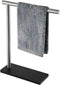 JQK Hand Towel Holder Stand, Brushed Stainless Steel Free Standing Rack with 12 Inch Bar