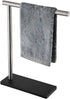 JQK Hand Towel Holder Stand, Brushed Stainless Steel Free Standing Rack with 12 Inch Bar