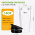 Blender Replacement Parts for Ninja, 3 Pack 16oz Cups with To-Go Lids for Nutri Ninja Compact Personal Blender