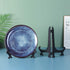Artliving 10 Inch Black Plastic Easels, 6pcs/Set Plate Display Stands for Picture Frame Holder