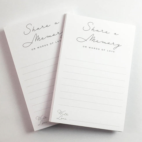 Share a Memory Cards - Minimalist Well Wishes Card Set of 50, 4 x 6 for Celebrations, Weddings, Anniversaries, Memorials