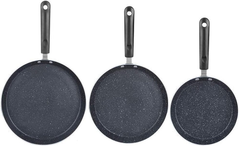 plplaaoo Non Stick Crepe Pan, Aluminum Egg Omelette Skillet with Comfortable Handle, Induction Cooker, 8in