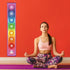 Funnytree 12"x71" Large Yoga Tapestry, 7 Chakra Mandala Wall Poster, Durable Fabric Indoor Outdoor Decor