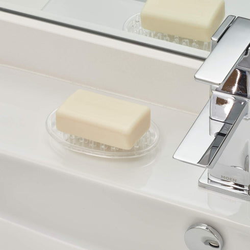 Counter, 0.75 3.25 4.75 iDesign Plastic Soap Saver, Holder Tray for Bathroom Shower, Kitchen, in. x in. x in., Clear