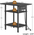3 Asgolion Side Table with Charging Station, Skinny Nightstand with USB Ports and Outlets, Tier Narrow End Table
