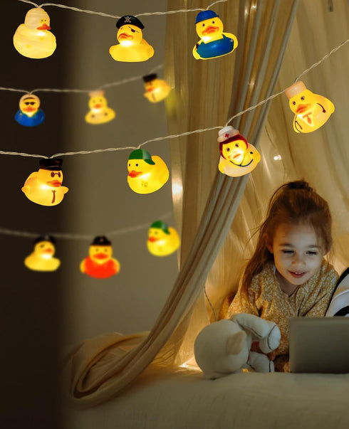 20 9.8ft AceList LED Yellow Duck String Lights - Long, Child-Friendly Decor, Perfect for Kids' Bedrooms and Play Areas