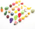 30 Fruits Mini Resin Figures PCS Pineapple Lemon Strawberry Peach Resin Little Small Figures Garden Play Kitchen Game