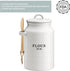Counter, Barnyard Designs Flour Canister for Kitchen Decorative Ceramic Flour Container, Rustic Farmhouse Canister Jar