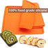 8 PCS Nonstick Silicone Dehydrator Sheets for 12" x 13" Trays, Reusable Mats for Jerky, Fruit, Meat, Vegetables