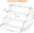 Lifewit 4 Tier Clear Display Risers Stand, Plastic Organizers for Figures, Cupcake, Perfume, 12inch, 2pack