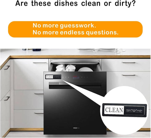 Dishwasher Magnet Clean Dirty Sign, Essential Magnetic Dish Washer Signs for Kitchen, Gift for New Home