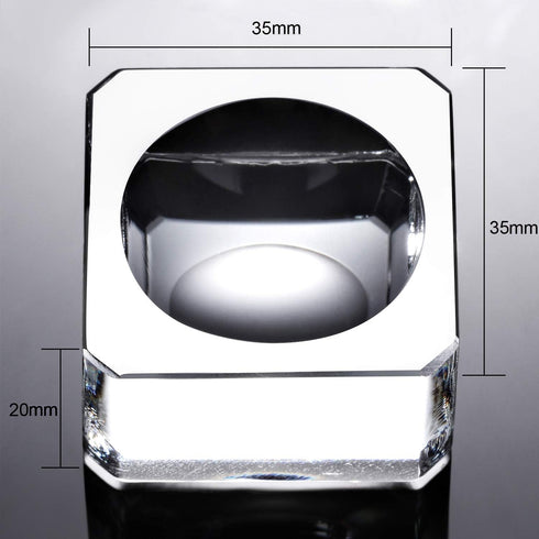 SATINIOR 2 Pack Crystal Ball Stand, Clear Sphere Holder Base for Display 60mm to 90mm Balls