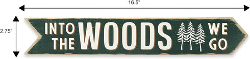 Into the Woods Arrow Wood Wall Decor - Rustic Wall Art for Cabin, Lodge, or Man Cave