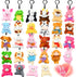 LUKBERA 28Packs Plush Animals Keychain, Stuffed Animals Keychain Toys for Easter Egg Fillers