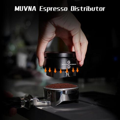 51mm Espresso Distributor, Slow Rebound Coffee Leveler Tool with Stainless Steel 2 Blade Base, Fits 51mm Portafilters