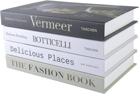 PTShadow 4 Pieces Folding Decorative Books for Home Decor, Black and White Bookshelf
