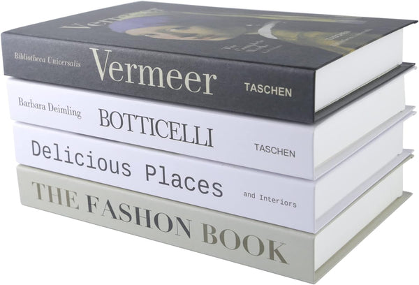PTShadow 4 Pieces Folding Decorative Books for Home Decor, Black and White Bookshelf