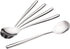 Miupoo Korean Soup Spoons, Stainless Steel Long Handle Tablespoon, Pack of 5