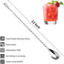 2Pcs Cocktail Spoon Long Handle Bar Spoon - 12" Metal Spoons Drink Mixers for Cocktails Stainless Steel Spoons Stirring Spoons for Coffee Bar Accessories - Home Bar Mixing Spoon Long Handle Spoon Set