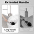 Stain Nickel Toilet Brush and HolderExtra Long Handled Toilet Brush for BathroomStainless Steel Heavy Duty Toilet Bowl