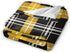 HSYOYO 80"x60" Yellow Black Plaid Throw Blanket Fluffy Fleece Blankets Soft Lightweight Travel Blanket Indoor Outdoor