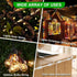 FALDAA 50Pcs Outdoor Light Clips, Clips with Waterproof Adhesive Strips, Heavy Duty Hook with Screws for Hanging