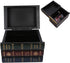 Wooden Jewelry Box, Book Shaped Storage Case, Antique Fake Books Decor for Home Office Car Decoration