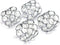 Set of 4pcs Silver Crystal Napkin Rings Handcraft Sparkly Holders for Special Occasions