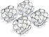 Set of 4pcs Silver Crystal Napkin Rings Handcraft Sparkly Holders for Special Occasions