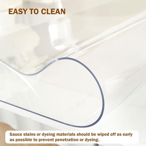 48 14 Inch 1.5mm Royhom Clear Table Protector x - Thick Plastic Table Cover, Clear Table Cover Protector Rectangle