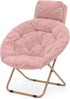 Magshion Saucer Chair with Removable Headrest, Folding Moon Chair for Adults, Oversized