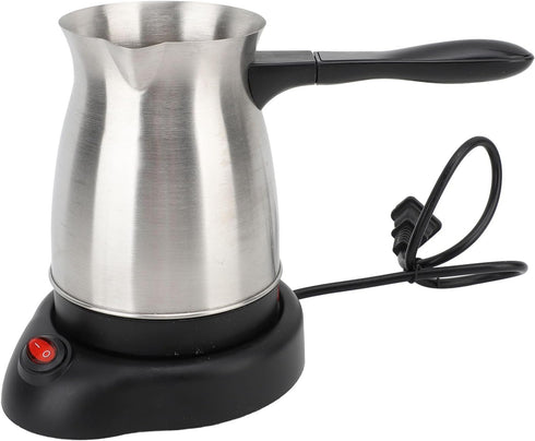 Turkish Electric Coffee Maker, 5 to 6 Cup Brewing Capacity, Stainless Steel Pot, 600ml