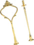 Cake Cupcake Tray Stand Handle, 2-Tiers Crown-Gold Fruit Plate Hardware Fitting Holder