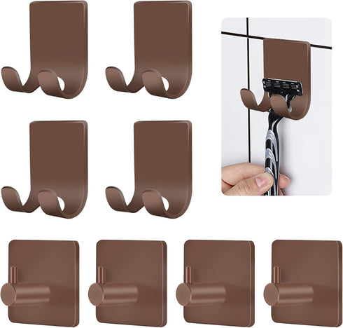 CGBE Razor Holder for Shower, 4 Packs Shaver Holder and Hooks, Self