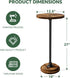 Simple Trending Small Side Table, Round Drink Table, Sofa End Table for Living Room, Coffee Tables for Bedroom, Rustic