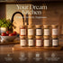 Labels-12 Pack- 6.8oz- 360 Glass Spice Jars with Labels- Spice Containers with Bamboo Lids -Spices Organization