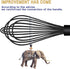 Dishwasher Safe Silicone Whisk Set of 3, Professional Kitchen Whisks for Cooking, Heat Resistant Balloon Egg Beater,