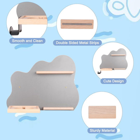 Danemort Magnetic Shelf for Tonie Box,Tonies Figures Wall Mounted Floating Shelves Compatible with Toniebox Audio