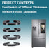 4PCS Upgraded Refrigerator Door Height Adjustment Kits DA99-04158A, Replacement Parts for Samsung 3282540, DA60-00314C